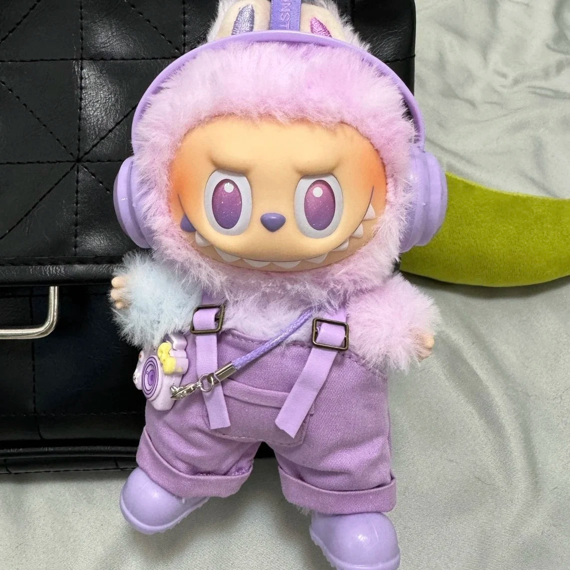 17cm Mini Plush Doll'S Clothes Outfit Accessories For Korea Kpop Exo Labubu Idol overalls pants set Macaron doll Clothing Gift