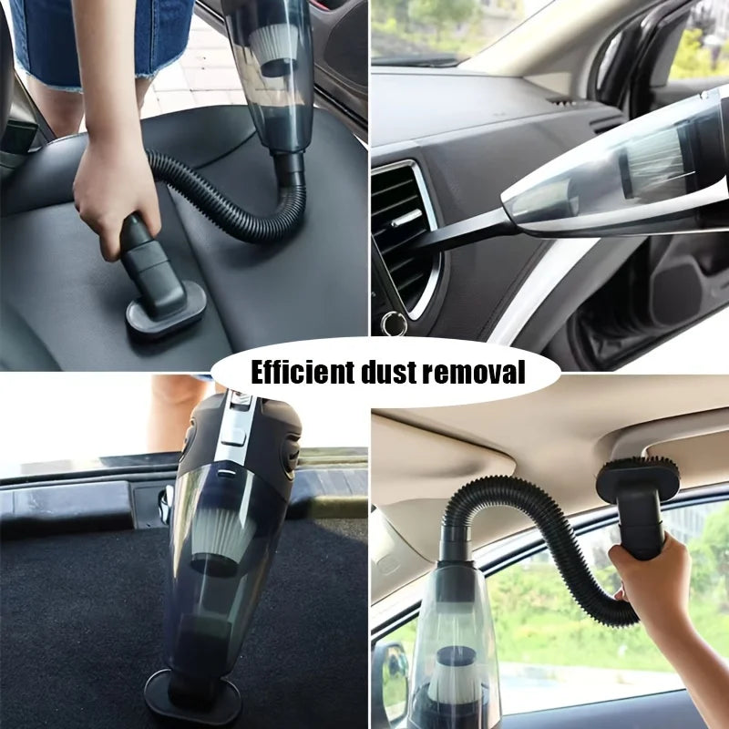 Wireless Car Vacuum Cleaner High Power Quick Charge Portable Handheld Small Vacuum Cleaner Dry Wet Cleaning Vehicle Accessories