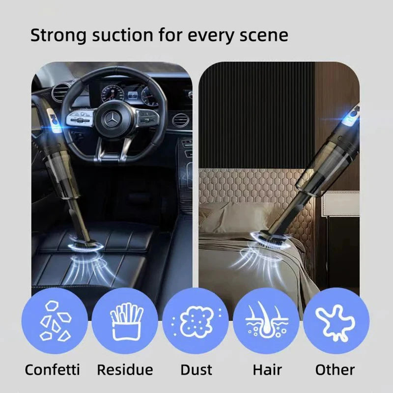 Car vacuum cleaner Multi purpose handheld strong suction rechargeable car household dual-use small wireless vacuum cleaner
