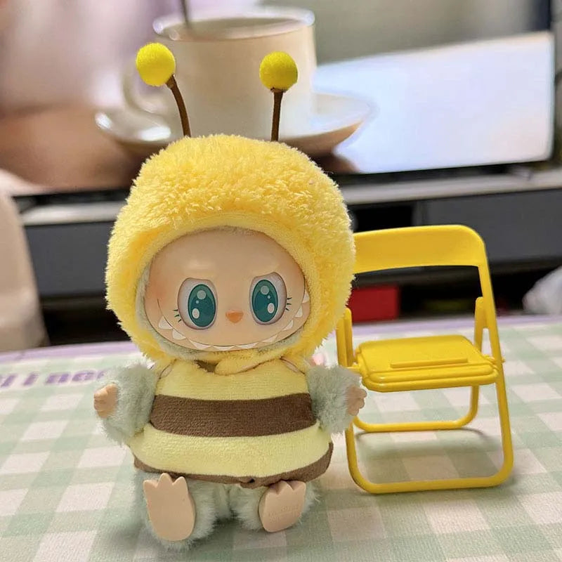 17cm Cute Mini Plush Doll'S Clothes Outfit Accessories For Korea Kpop Exo Labubu Idol Dolls shark onesie Clothing DIY Girl Gift