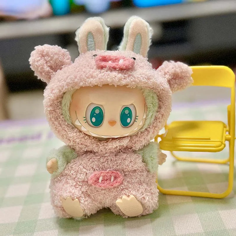 17cm Cute Mini Plush Doll'S Clothes Outfit Accessories For Korea Kpop Exo Labubu Idol Dolls shark onesie Clothing DIY Girl Gift