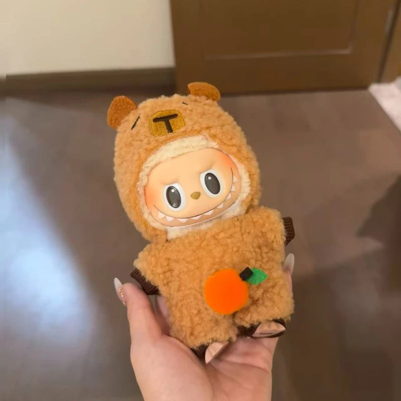 17cm Cute Mini Plush Doll's Clothes Outfit Accessories For Korea Kpop Exo Labubu Idol Dolls Bee/Shark Suit Clothing DIY Kid Gift