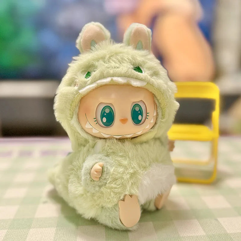 17cm Mini Plush Doll'S Clothes Outfit Accessories For Korea Kpop Exo Labubu I II Idol Dolls sit party overalls Clothing Gift