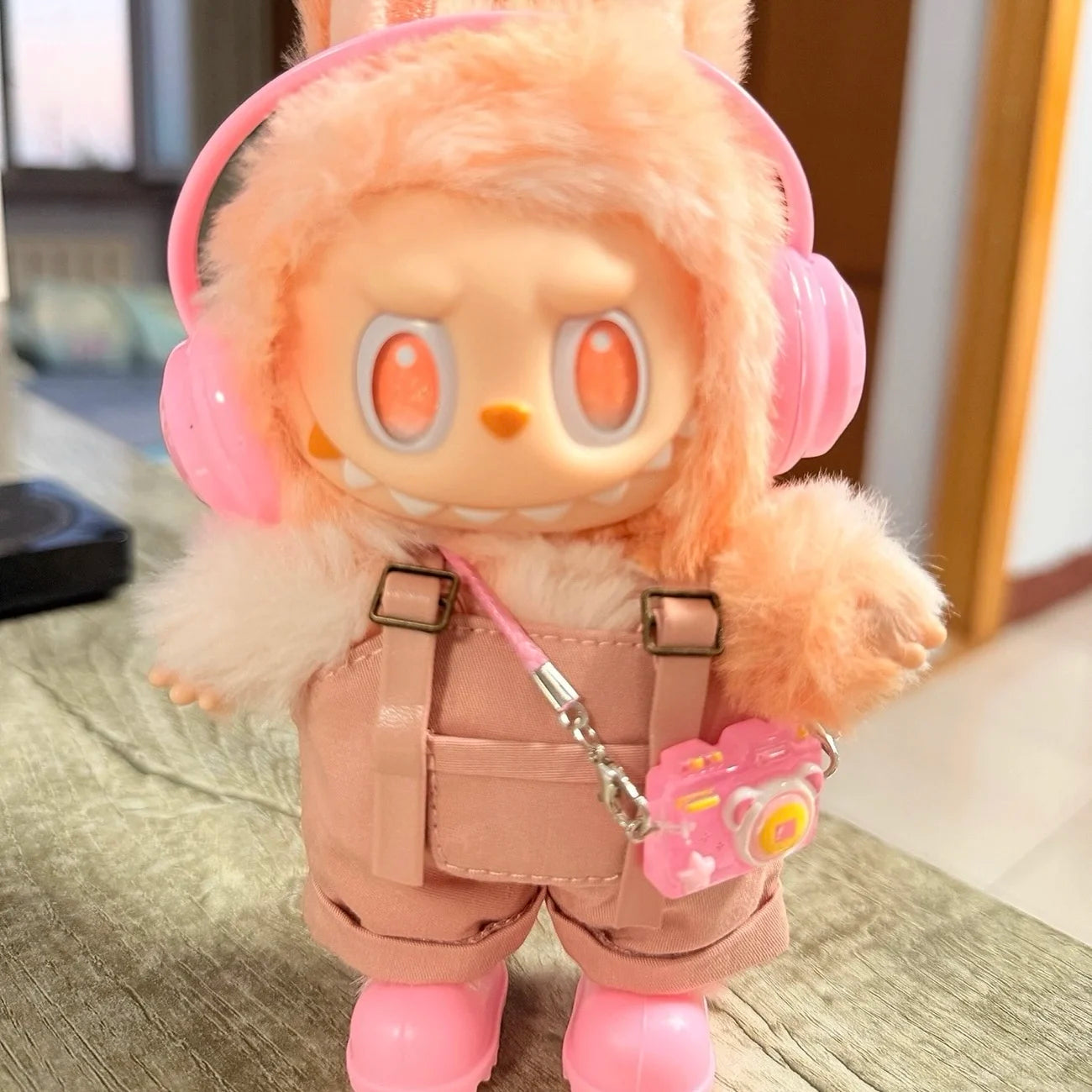 17cm Mini Plush Doll'S Clothes Outfit Accessories For Korea Kpop Exo Labubu Idol overalls pants set Macaron doll Clothing Gift