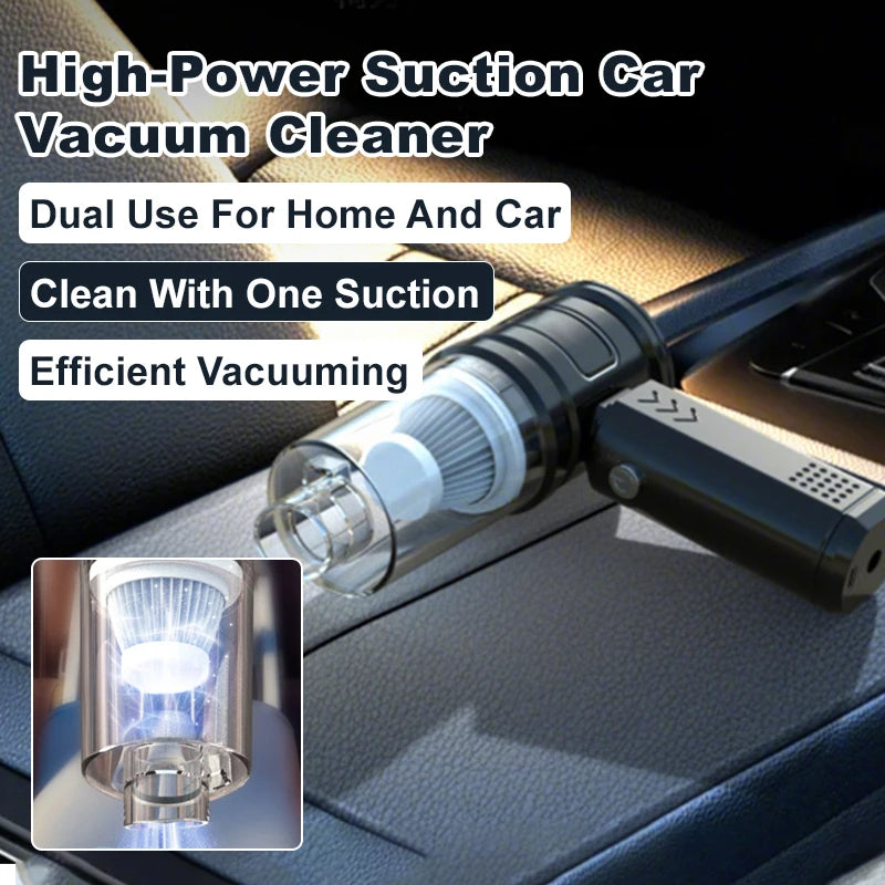 Wireless Rechargeable Car Vacuum Cleaner, Home & Car Dual Use Handheld Portable, High Power Strong Suction，Easy Clean for